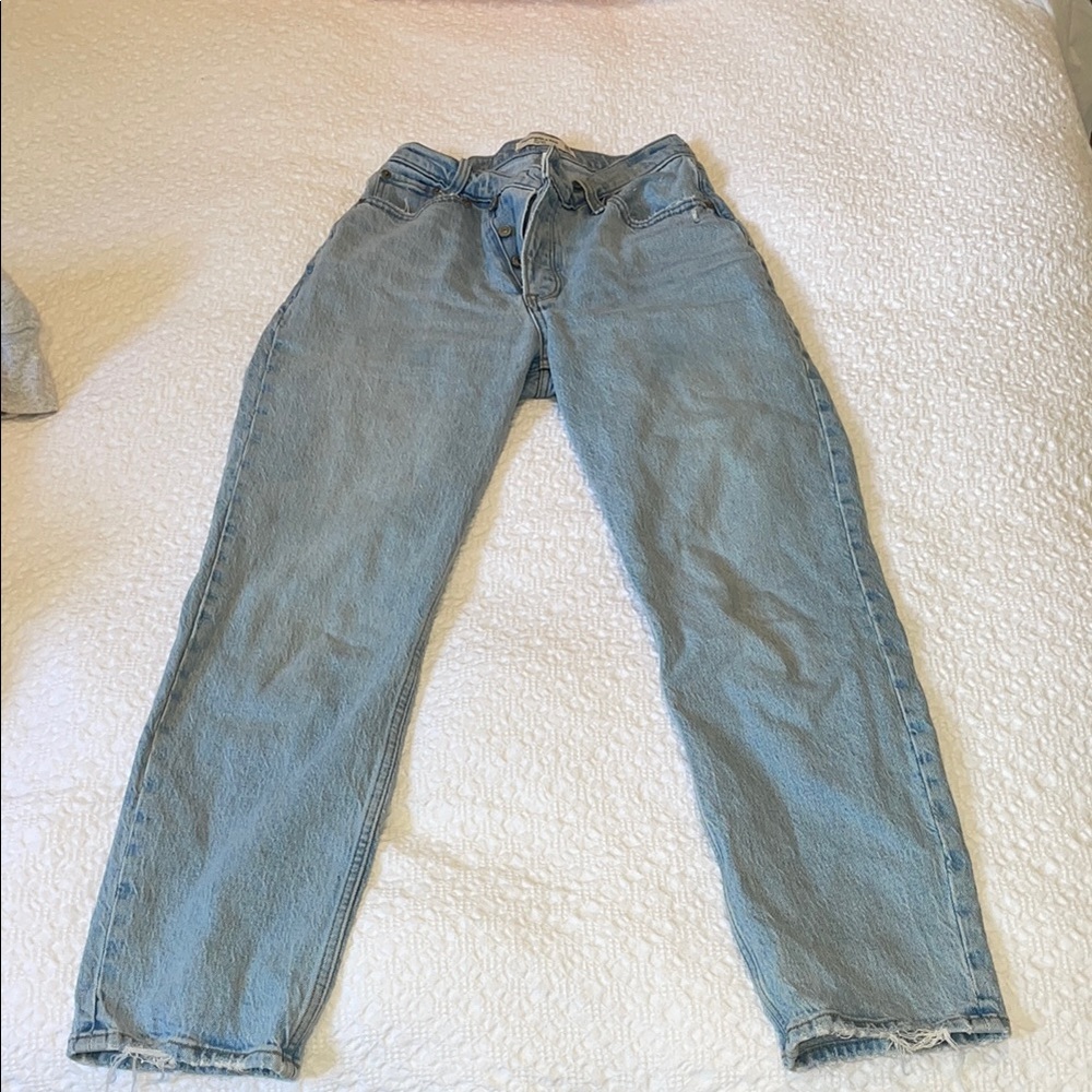 Abercrombie & Fitch Light Blue Button-Fly Jeans